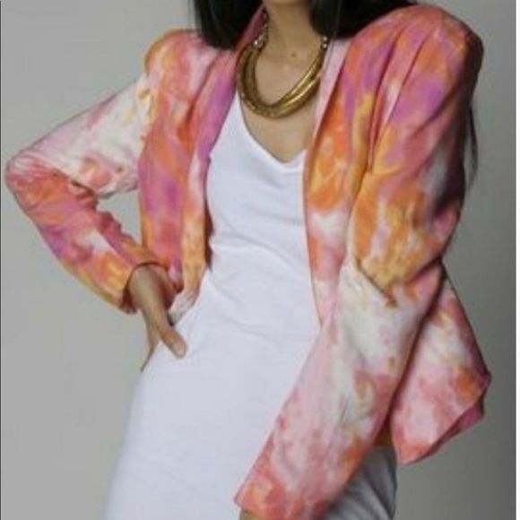 Jessica Simpson Jackets & Blazers - Jessica Simpson High Low Tie Dye Blazer